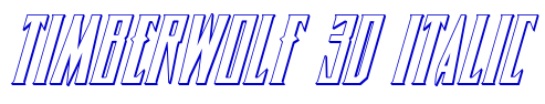 Timberwolf 3D Italic लिपि